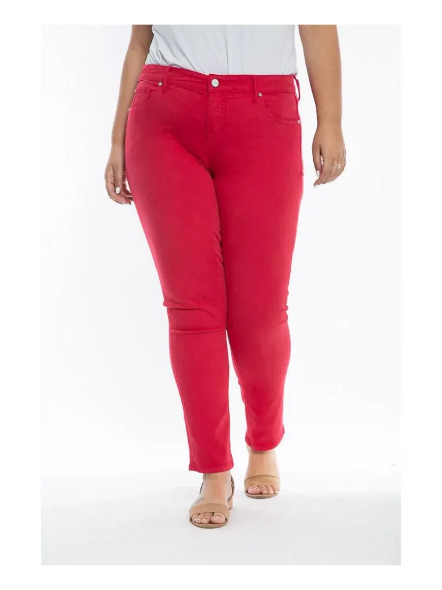 Брюки с заниженной посадкой с принтом SLINK Jeans — красный