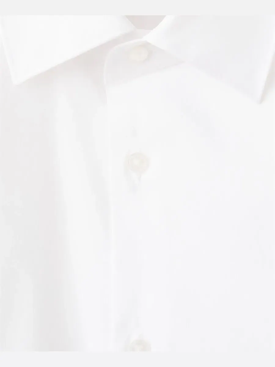 Мужская рубашка Super Slim Fit Cotton Stretch MANGO — изображение 3 из 7, белый