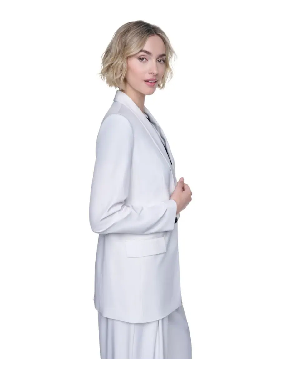 Женский пиджак однобортный Everyday с лацканами DKNY — изображение 5 из 10, белый