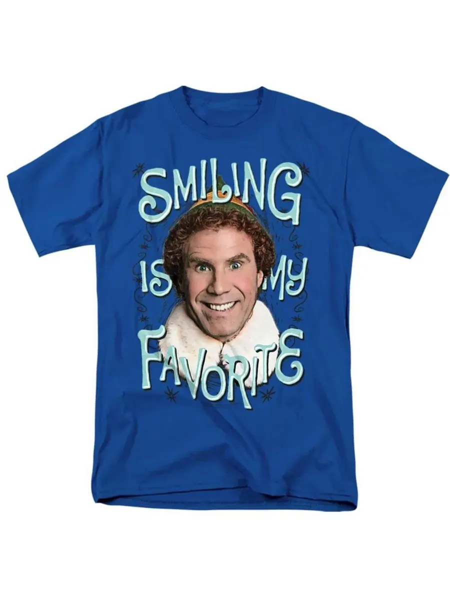 Футболка с принтом Smiling T-Shirt Elf — синий
