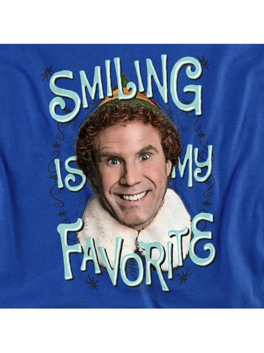 Футболка с принтом Smiling T-Shirt Elf — изображение 3 из 3, королевский
