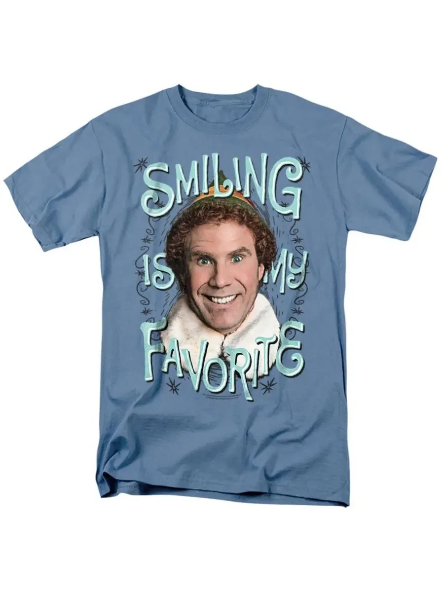Футболка с принтом Smiling T-Shirt Elf — синий