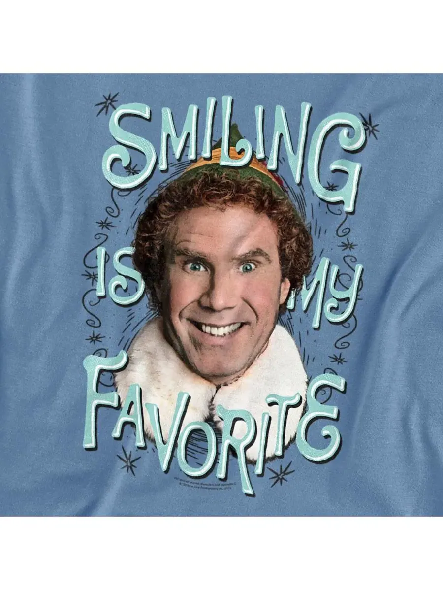 Футболка с принтом Smiling T-Shirt Elf — изображение 3 из 3, синий