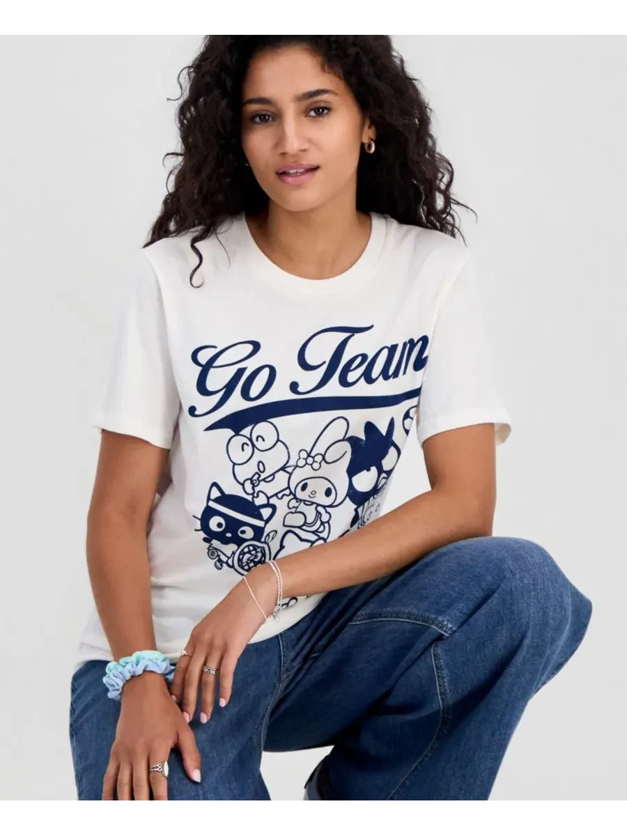 Футболка с принтом Hello Kitty Go Team Grayson Threads, The Label — изображение 2 из 4, кокосовое молоко