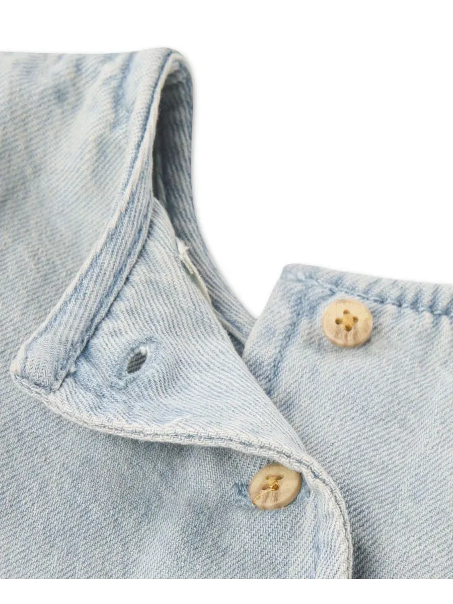Комплект из топа и брюк с кокеткой, с рукавом-фонарик Levi's — изображение 3 из 5, голубой