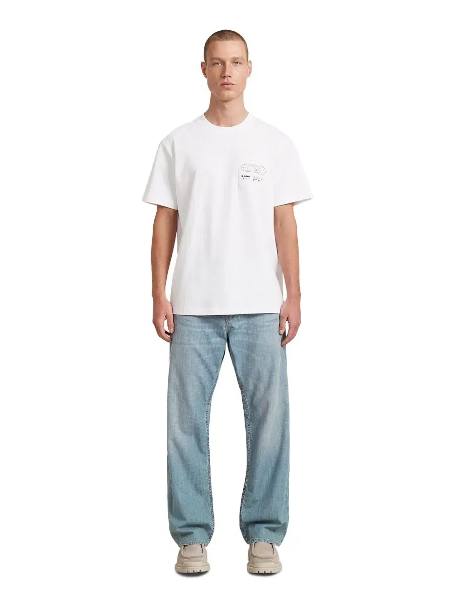 Футболка с графическим принтом G-Star Raw — изображение 2 из 6, белый