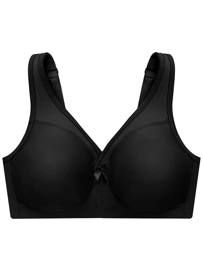Женский бюстгальтер MagicLift Active Wirefree Support Bra для полной фигуры размера плюс 1005 — изображение 4 из 7, черный