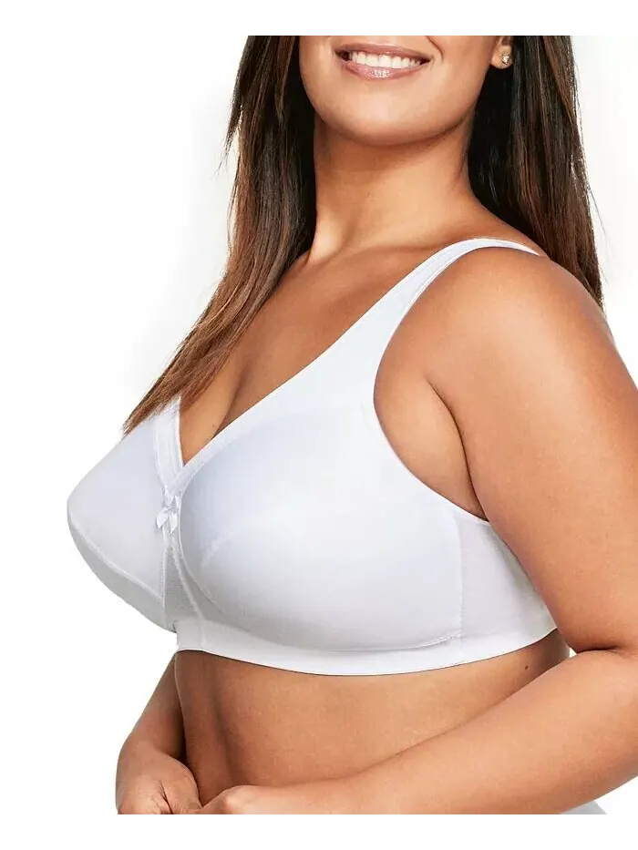Женский бюстгальтер MagicLift Active Wirefree Support Bra для полной фигуры размера плюс 1005 — изображение 3 из 7, белый