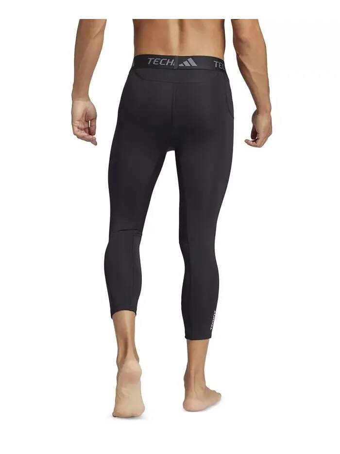 Мужские компрессионные тренировочные тайтсы Techfit 3/4 adidas — изображение 2 из 3, черный