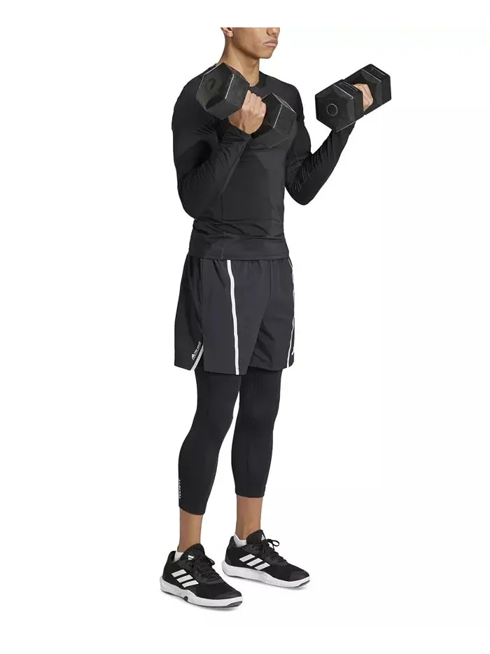 Мужские компрессионные тренировочные тайтсы Techfit 3/4 adidas — изображение 3 из 3, черный