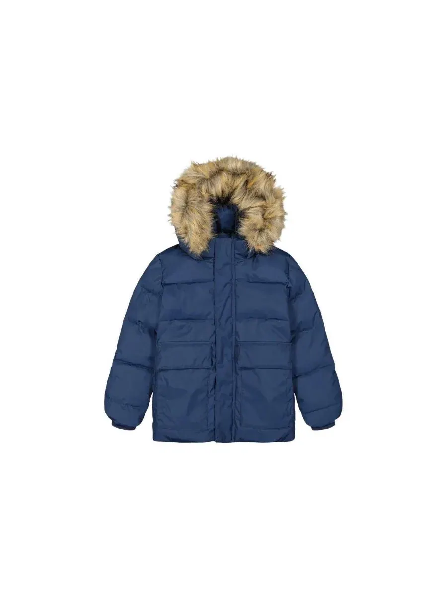 Зимняя куртка с капюшоном из эко-меха, модель Transition and Mid-Season Outerwear Deux par Deux