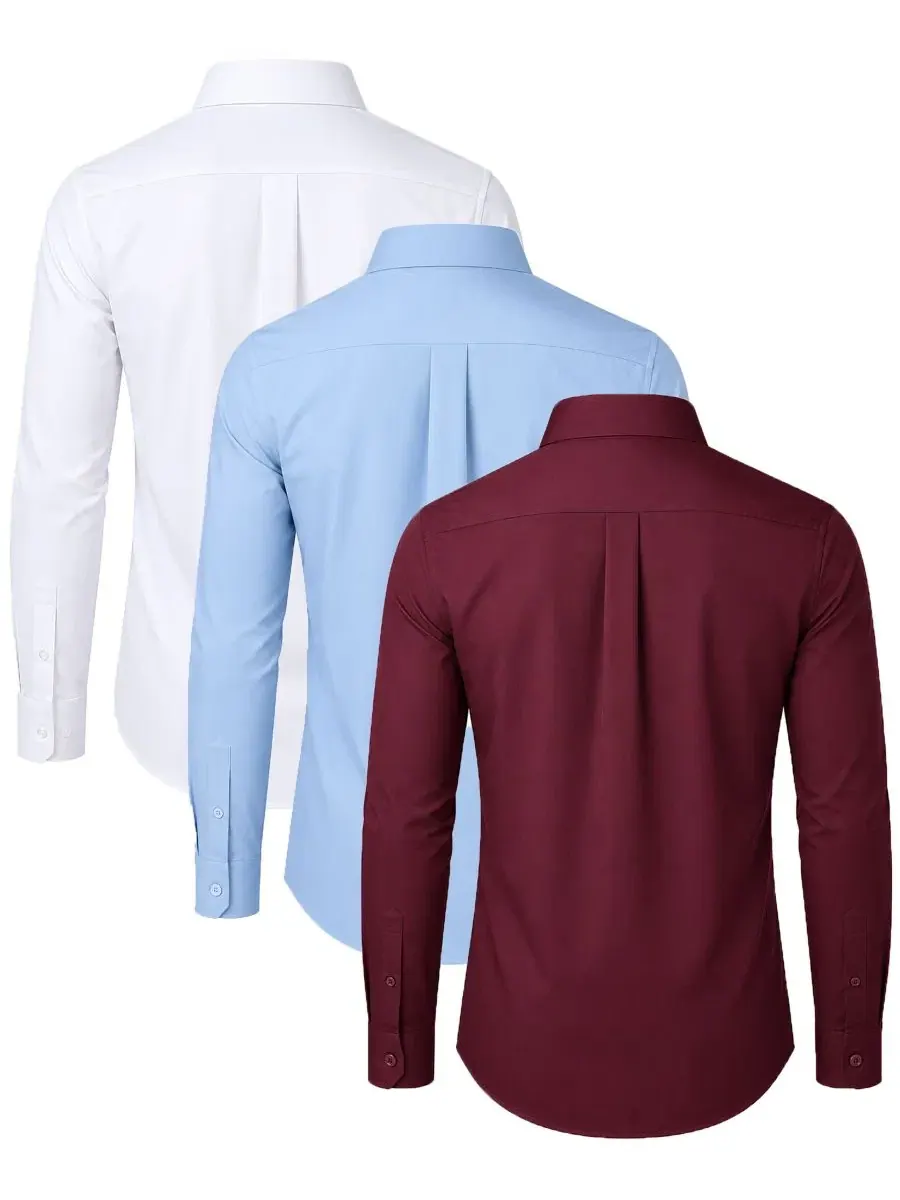 Рубашка для мужчин с длинным рукавом, Slim Fit, с принтом, 3 шт. James Tailor — изображение 2 из 3