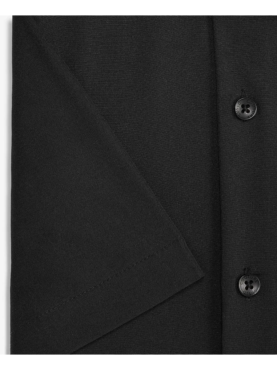 Сорочка с коротким рукавом Suslo Couture Slim Fit — изображение 6 из 6, черный