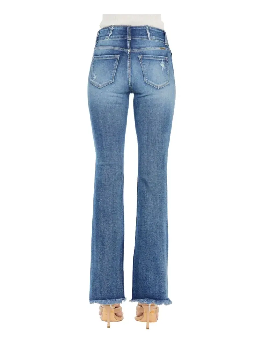 Джинсы с высокой посадкой Ruby High Rise Bootcut KanCan — изображение 2 из 8, средняя отмывка