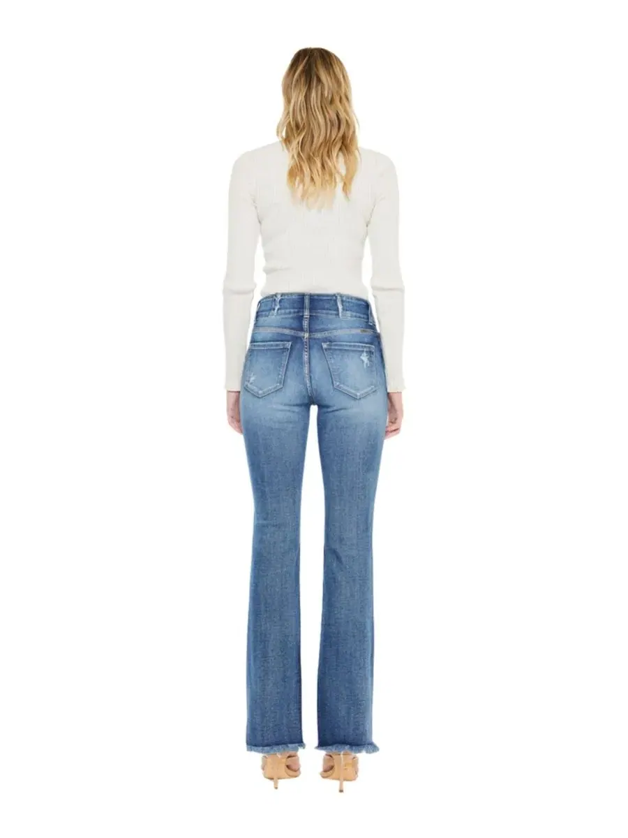 Джинсы с высокой посадкой Ruby High Rise Bootcut KanCan — изображение 5 из 8, средняя отмывка
