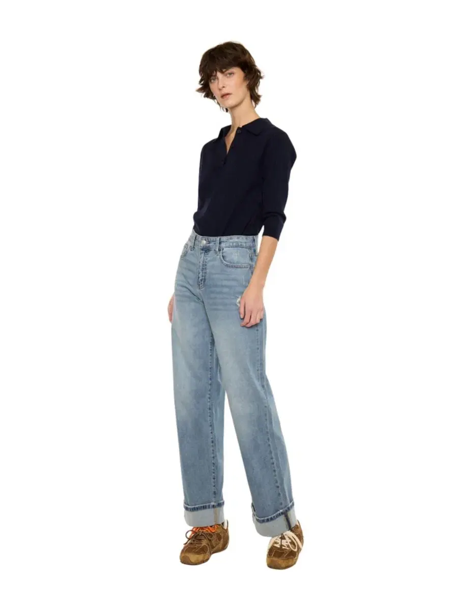 Джинсы женские Bellen Essentials High Rise Wide Leg KanCan — изображение 3 из 7, средняя отмывка