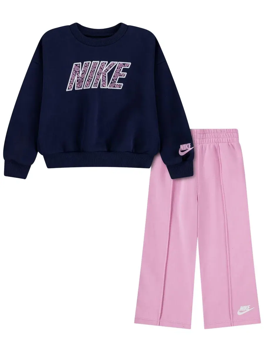 Комплект из топа и штанов с принтом Retro Remix Nike — изображение 1 из 4, розовый