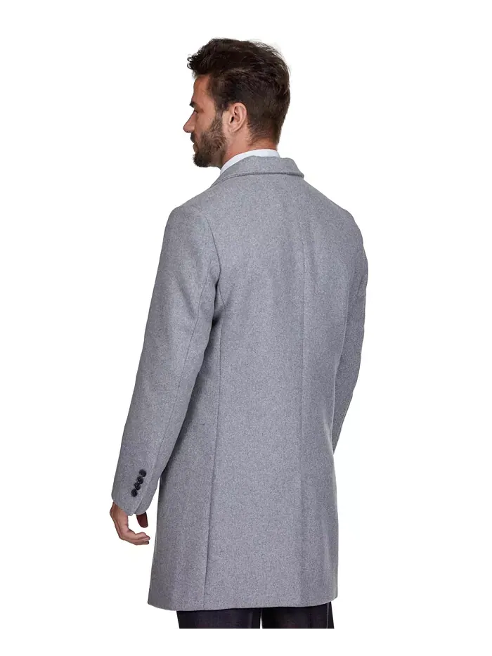 Мужское пальто Walker Car Coat из шерстяной смеси с отложным воротником, размеры Big & Tall Braveman — изображение 3 из 4