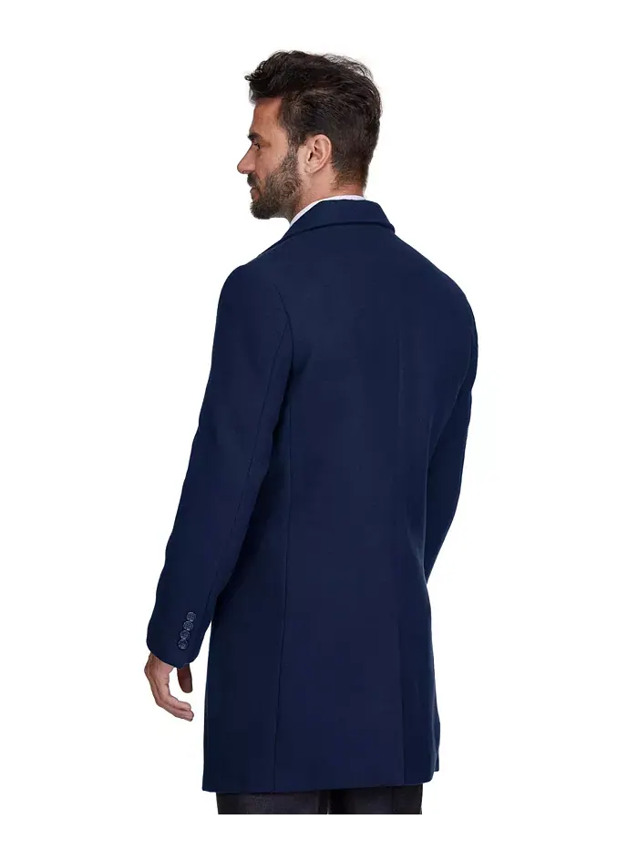 Мужское пальто Walker Car Coat из шерстяной смеси с воротником-стойкой, модели Big & Tall Braveman — изображение 4 из 4
