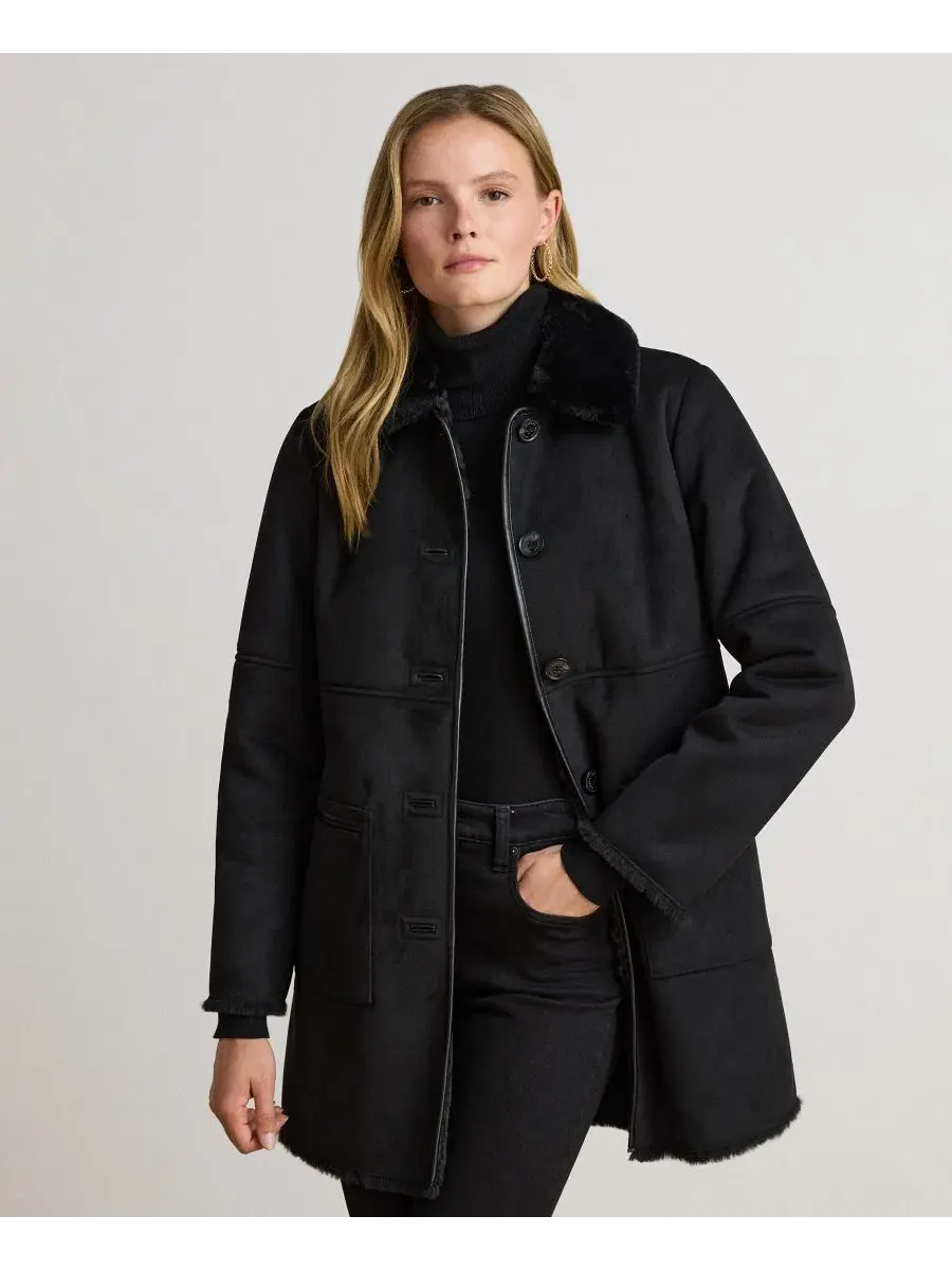Пальто с faux-fur отделкой Lauren Ralph Lauren
