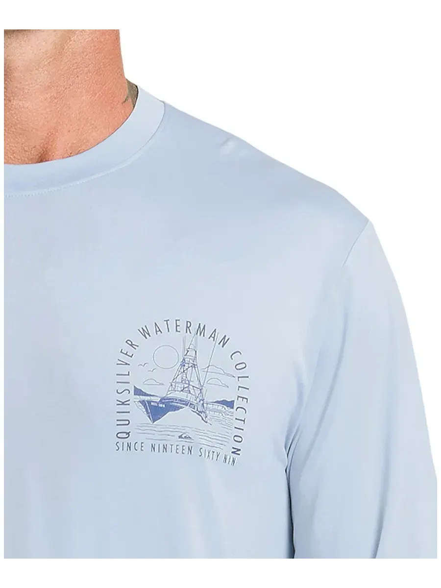Лонгслив с защитой UPF 50 Quiksilver Waterman Cool Breeze — изображение 3 из 3, голубой