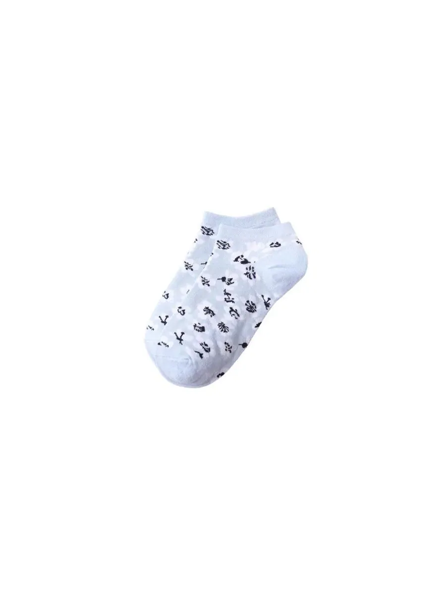 Комплект носков с хлопком и лайкрой, модель Women's 3-Pack Cotton Patterned Low Cut Socks Lands' End — изображение 4 из 4