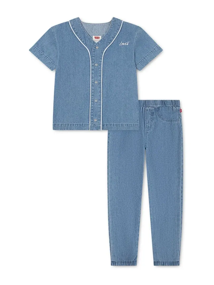 Комплект из топа и брюк с коротким рукавом, хлопковый Levi's