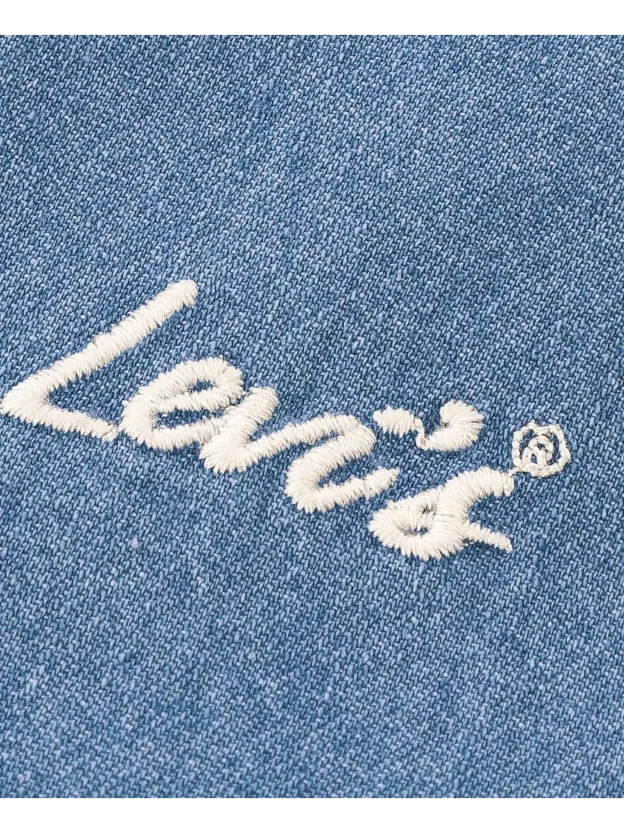 Комплект из топа и брюк с коротким рукавом, хлопковый Levi's — изображение 4 из 4, голубой