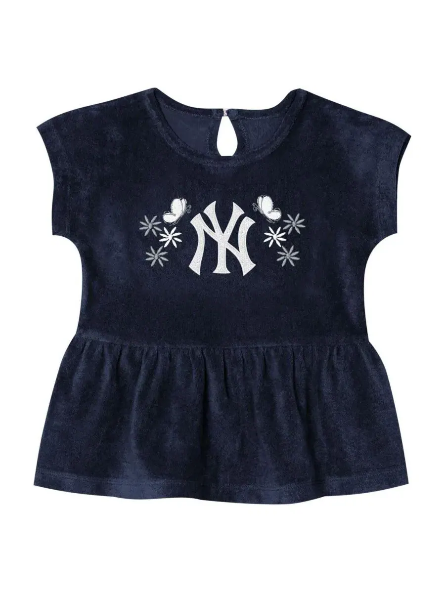 Детский комплект футболки и шорт с вышивкой New York Yankees Hop Base Fashion Outerstuff — изображение 2 из 5, темно-синий