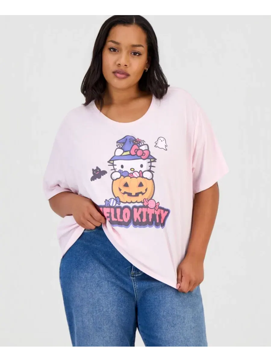 Футболка с принтом Hello Kitty Grayson Threads, The Label — розовый