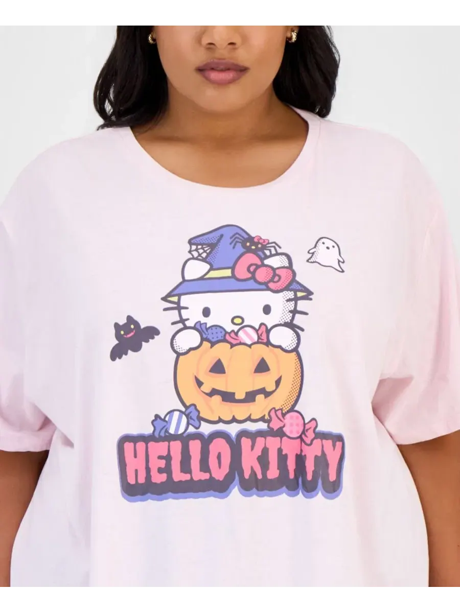 Футболка с принтом Hello Kitty Grayson Threads, The Label — изображение 3 из 4, розовый