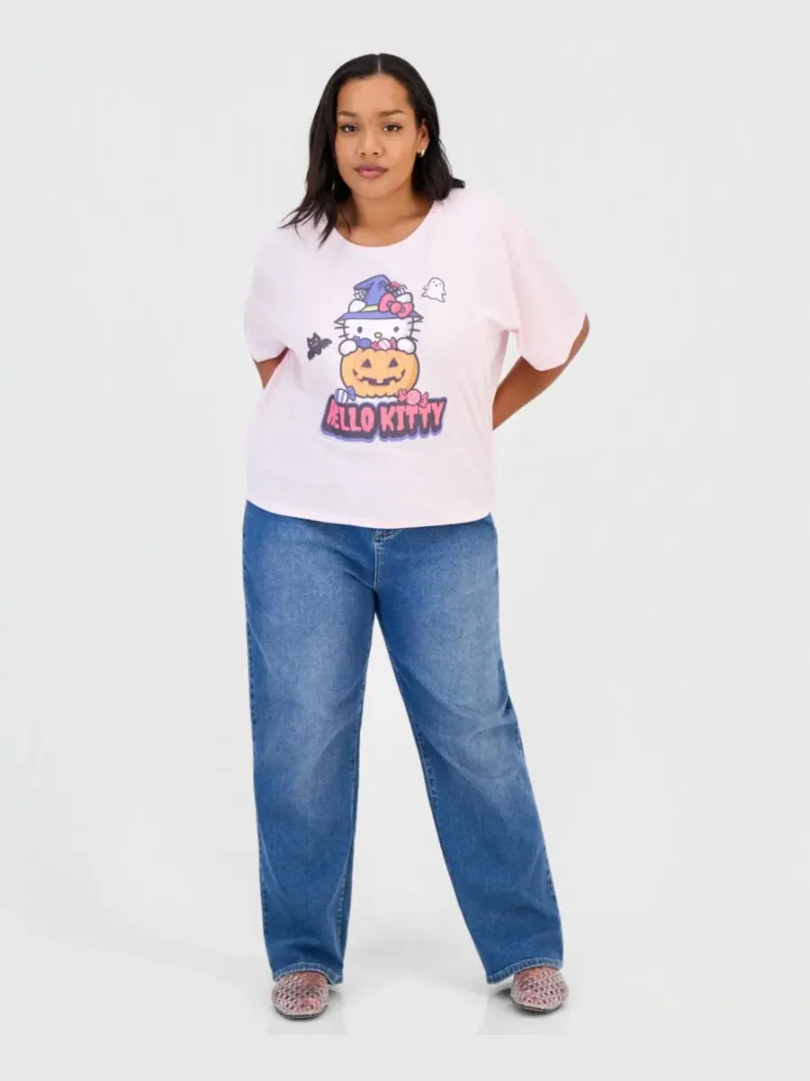 Футболка с принтом Hello Kitty Grayson Threads, The Label — изображение 4 из 4, розовый