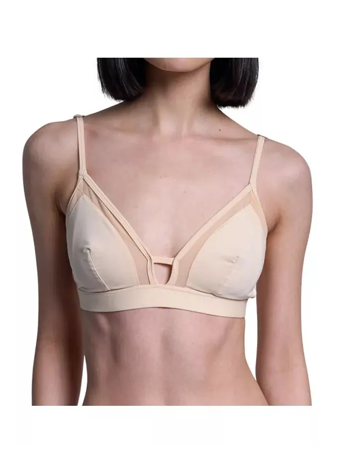 Бюстгальтер-бралетт Plus Size Nude Shade Wireless Comfort Full Covering Naked Rebellion — изображение 1 из 3, миндальный