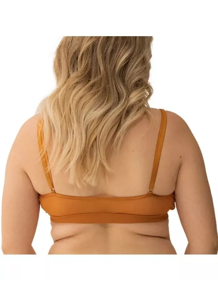 Бюстгальтер-бралетт Plus Size Nude Shade Wireless Comfort Full Covering Naked Rebellion — изображение 2 из 3, карамель
