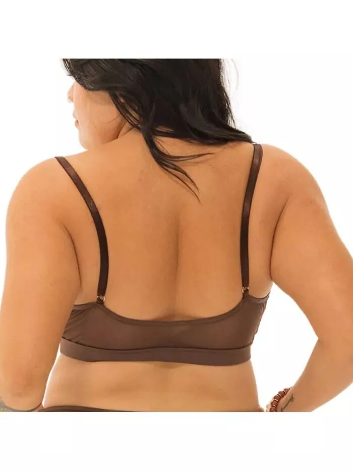 Бюстгальтер-бралетт Plus Size Nude Shade Wireless Comfort Full Covering Naked Rebellion — изображение 2 из 3, капучино