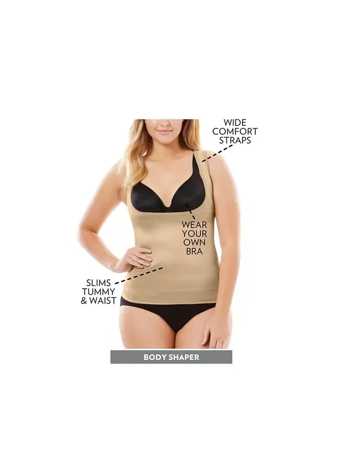 Женская майка-бюстгальтер Power Shaper Firm Control Wear-Your-Own-Bra Shaper Secret Solutions — изображение 3 из 3, нудовый
