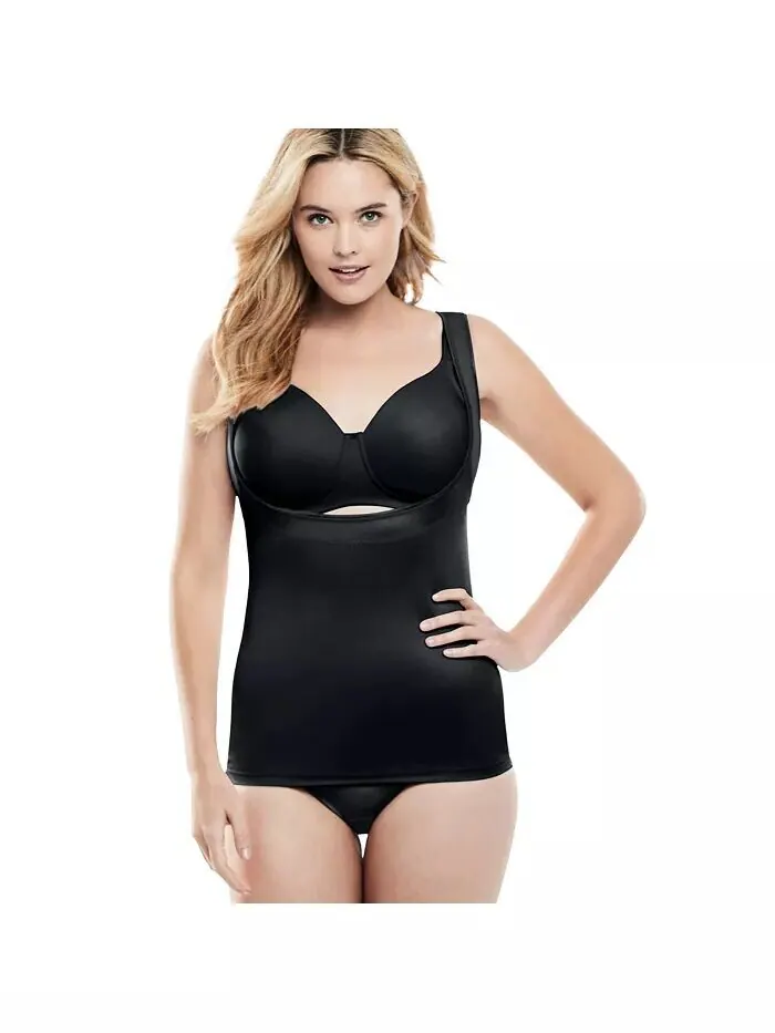 Женская майка-бюстгальтер Power Shaper Firm Control Wear-Your-Own-Bra Shaper Secret Solutions — изображение 1 из 3, черный
