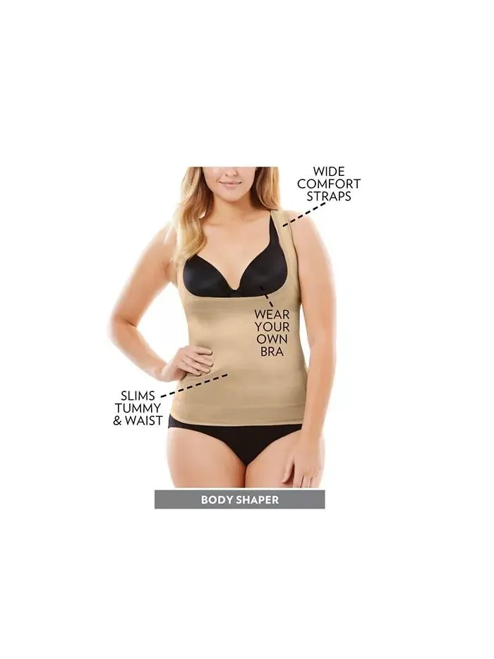 Женская майка-бюстгальтер Power Shaper Firm Control Wear-Your-Own-Bra Shaper Secret Solutions — изображение 3 из 3, черный
