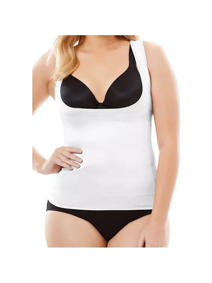 Женская майка-бюстгальтер Power Shaper Firm Control Wear-Your-Own-Bra Shaper Secret Solutions — белый
