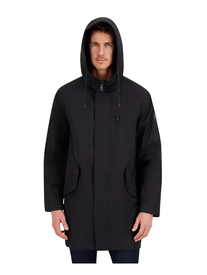 Мужское переходное пальто Luxe Twill Duffle Vince Camuto — изображение 3 из 4, черный