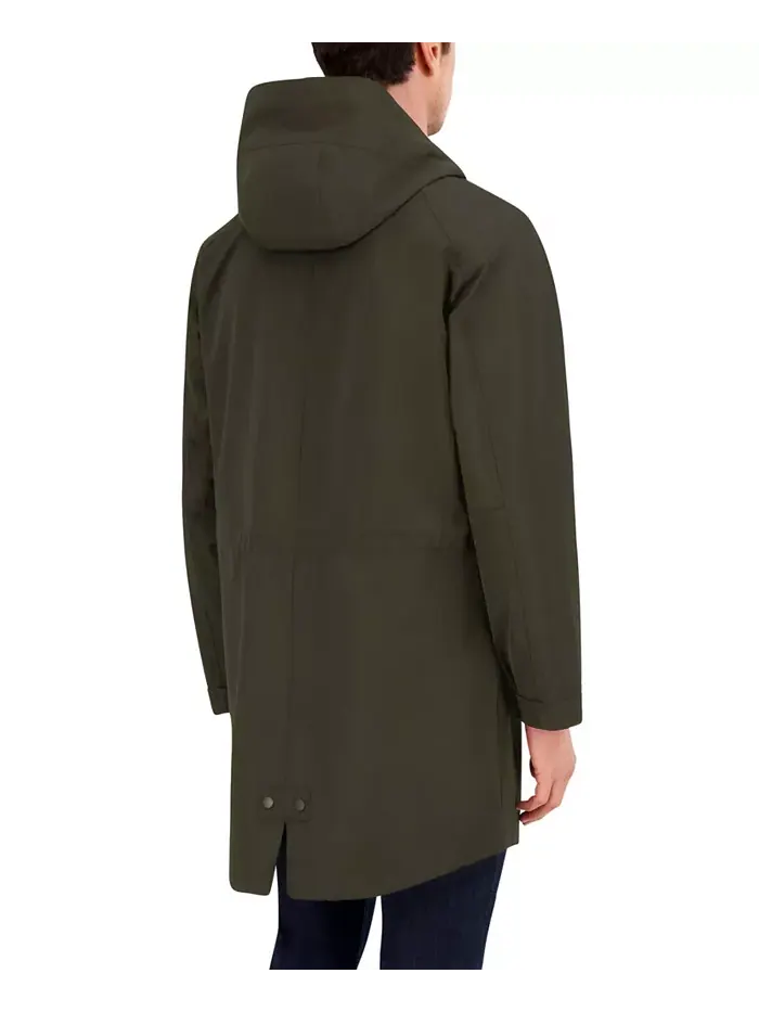 Мужское переходное пальто Luxe Twill Duffle Vince Camuto — изображение 2 из 3, мох