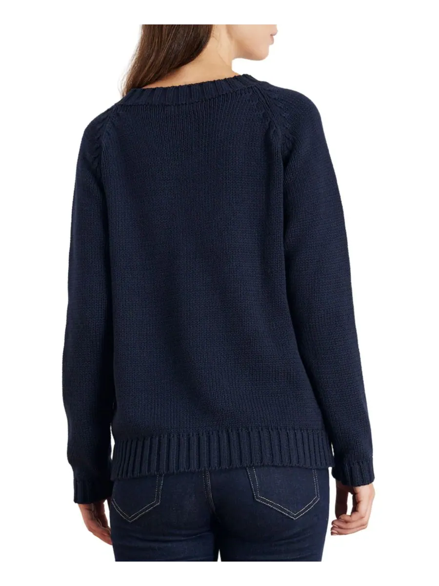 Женский свитер Aspen с круглым вырезом Paneros Clothing — изображение 3 из 3, темно-синий