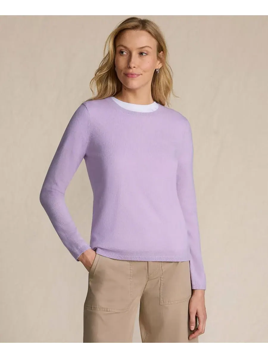 Женский кашемировый свитер Lands' End, Washed Lavender Heather