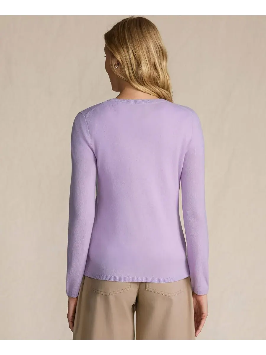Женский кашемировый свитер Lands' End, Washed Lavender Heather — изображение 2 из 4