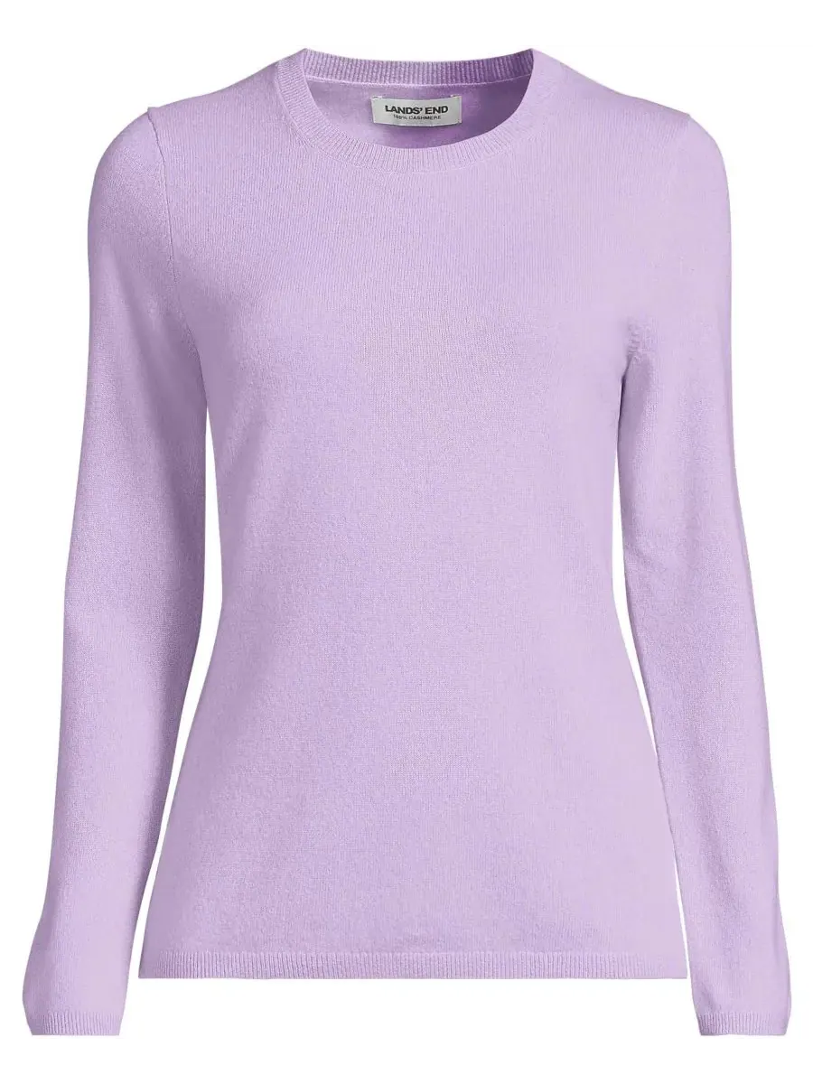 Женский кашемировый свитер Lands' End, Washed Lavender Heather — изображение 3 из 4