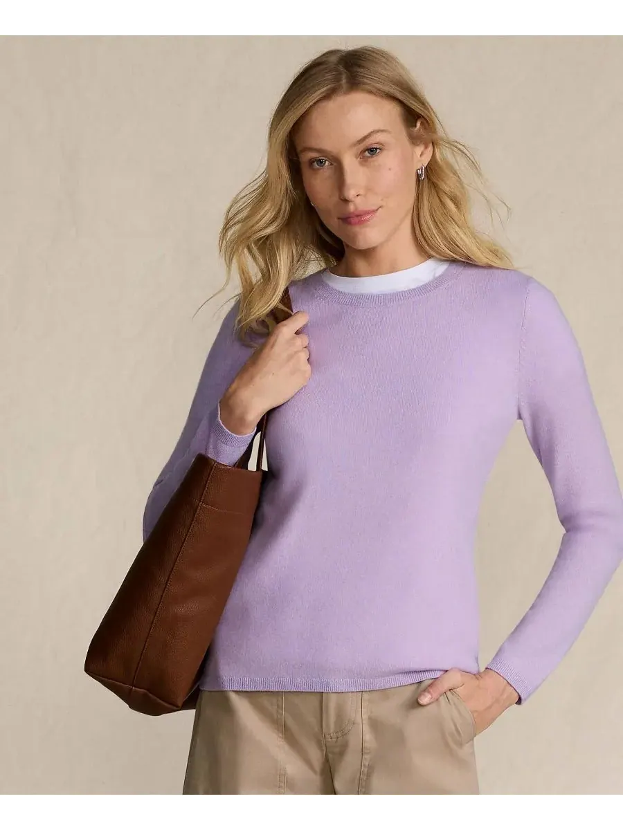 Женский кашемировый свитер Lands' End, Washed Lavender Heather — изображение 4 из 4