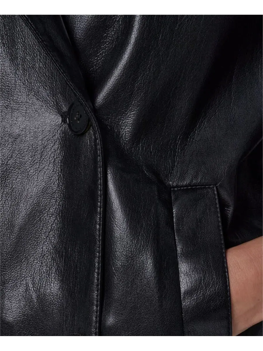 Женский короткий жакет с рукавами-ролл, без рукавов, модель Roll-Sleeve Short Jacket Donna Karan — изображение 16 из 17