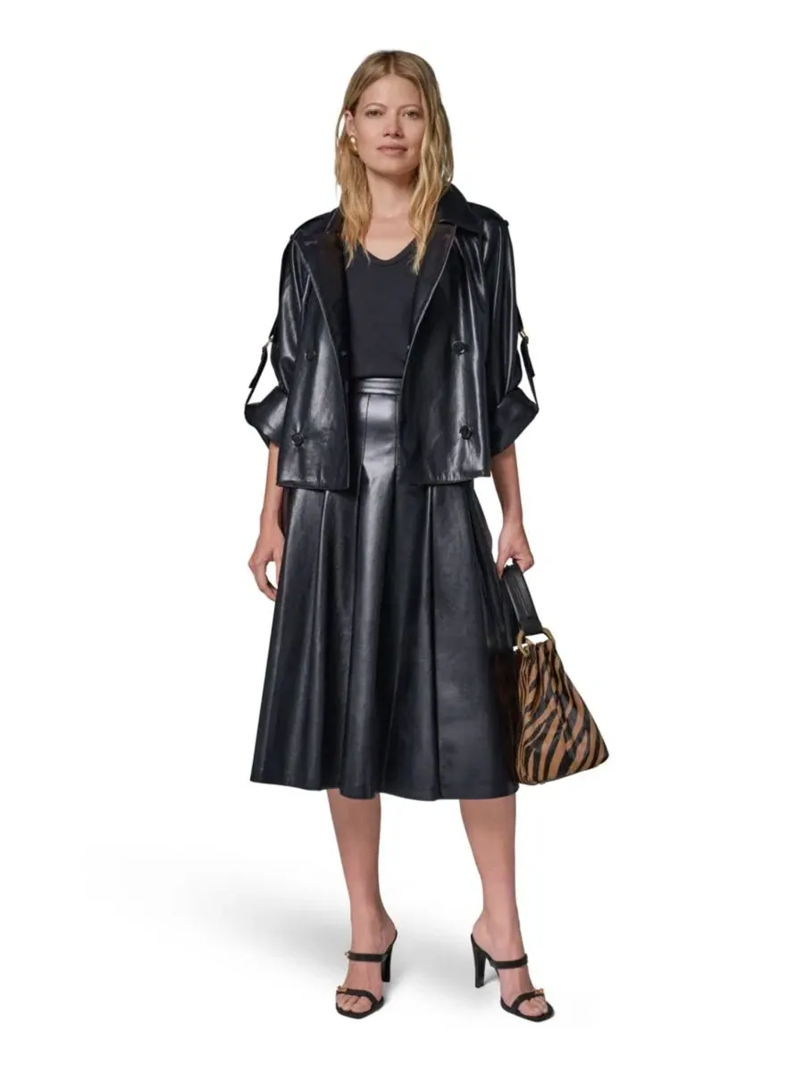 Женский короткий жакет с рукавами-ролл, без рукавов, модель Roll-Sleeve Short Jacket Donna Karan — изображение 3 из 17