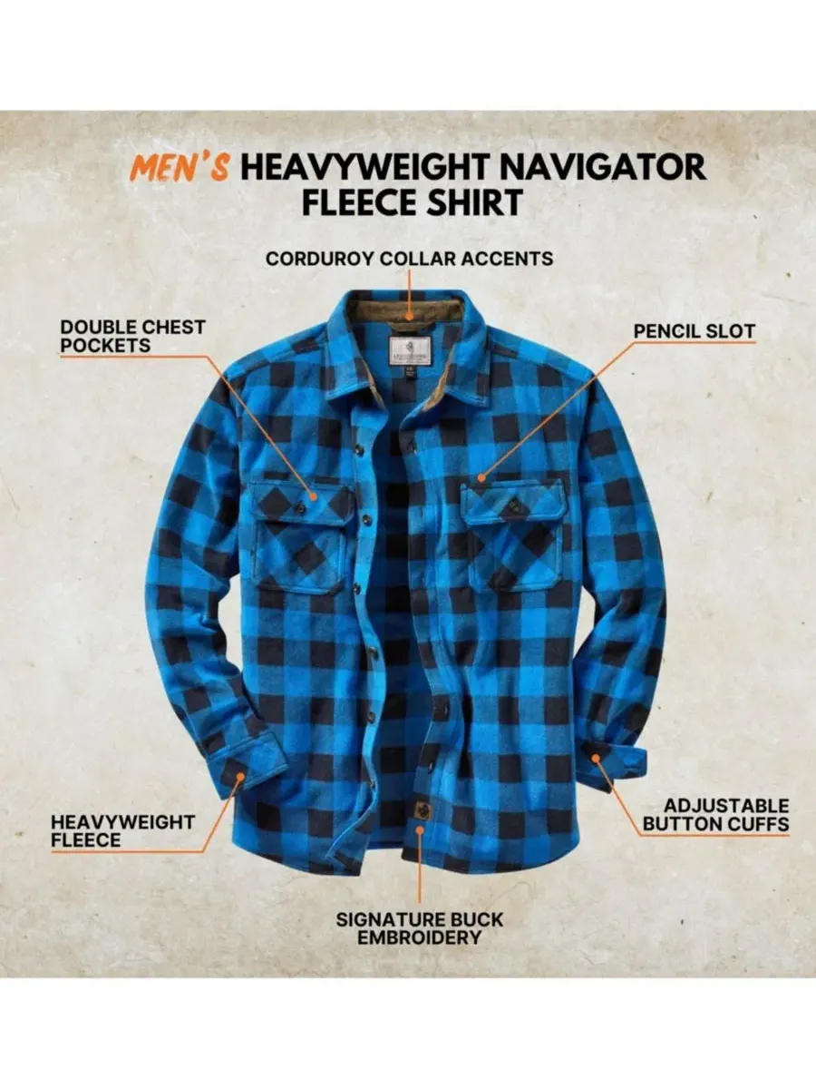 Мужская рубашка из флиса с длинным рукавом Navigator Legendary Whitetails, Liberty Buffalo Plaid — изображение 5 из 6