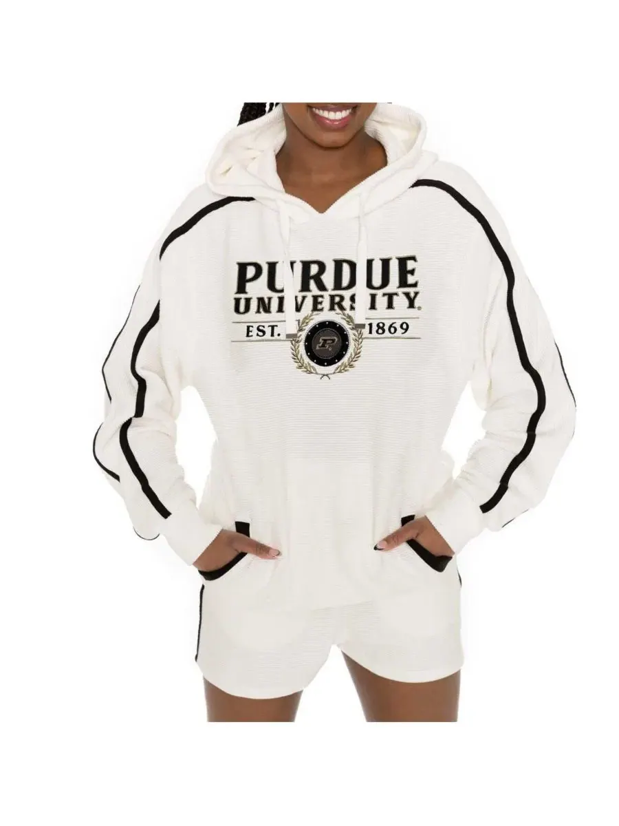 Комплект из худи и шорт с принтом Purdue Boilermakers Gameday Couture — изображение 2 из 5, бежевый